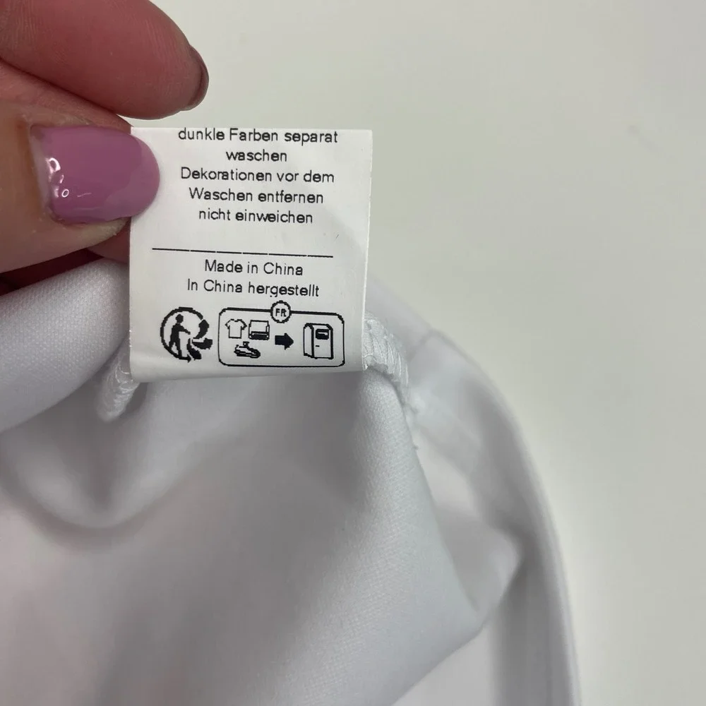 Grace Karin NWT Womens White Sleeveless Wrap V-Neck Blouse Top Side Zip Size S - Picture 9 of 10